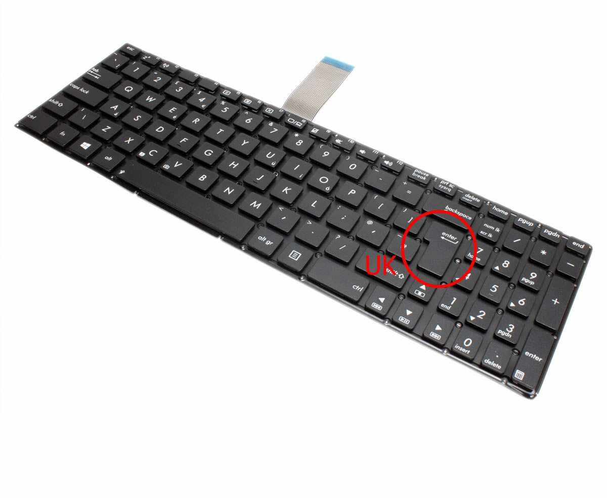 Tastatura Asus F501 layout UK fara rama enter mare