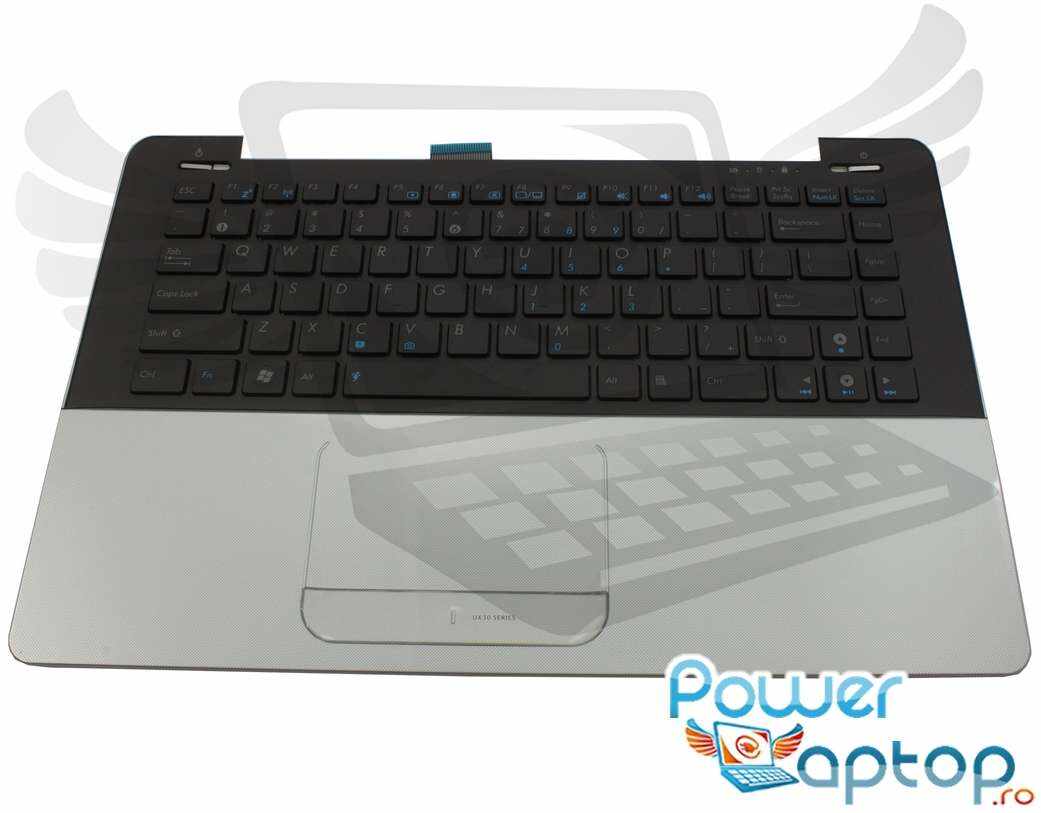 Tastatura Asus UX30 neagra cu Palmrest argintiu