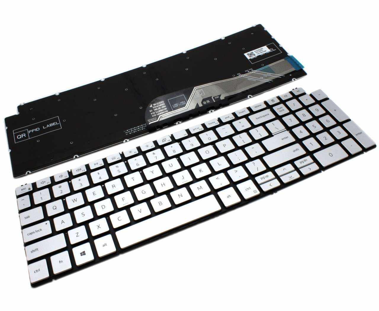 Tastatura Dell Vostro 3500 (2021) Argintie iluminata backlit